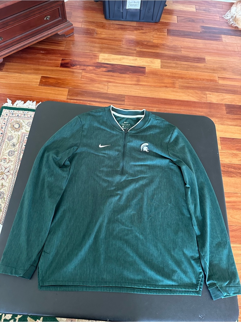 Nike Men's Michigan State Green Long-Sleeve Pullover Size Large